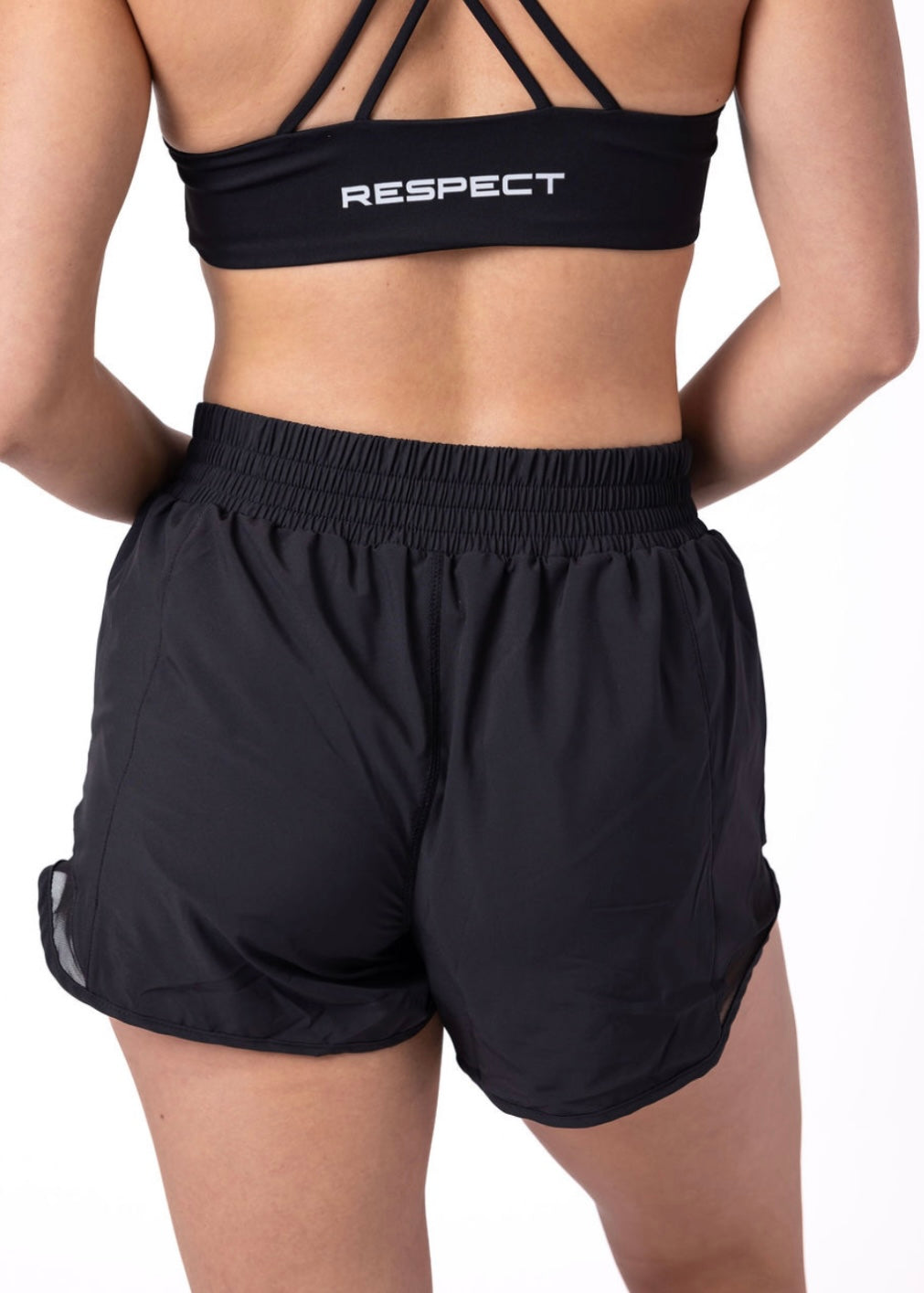 Women's RESPECT Athletic Shorts Black