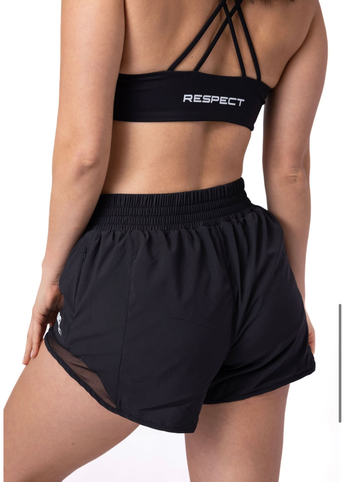 Women's RESPECT Athletic Shorts Black