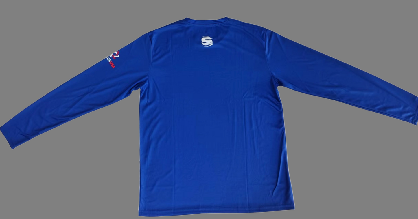 32 Collection Long-Sleeve T-Shirt (Blue)
