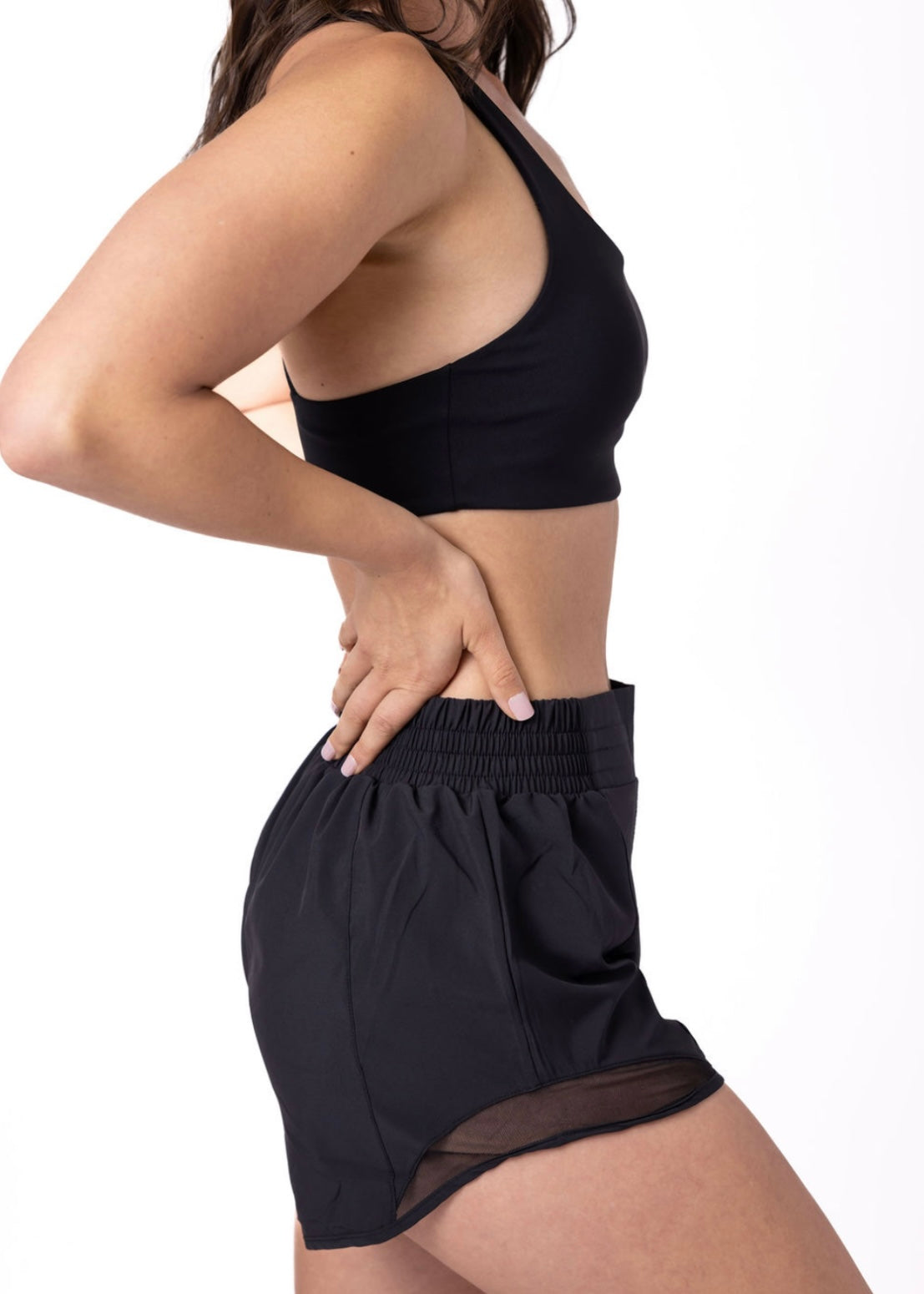 Women's RESPECT Athletic Shorts Black